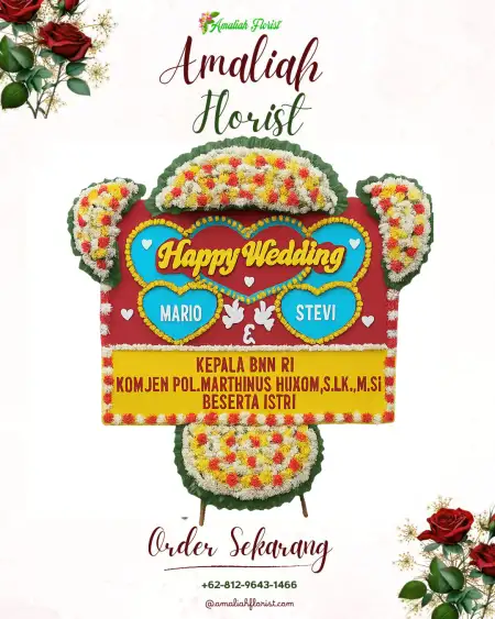 Papan Bunga Pernikahan Pare